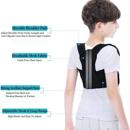 Professional Posture Corrector for Men, Women and Kids, Effective Upper Back Posture Brace for Teenagers Boys Girls Spinal Support to Improves Slouch, Prevent Humpback, Relieve Back Pain