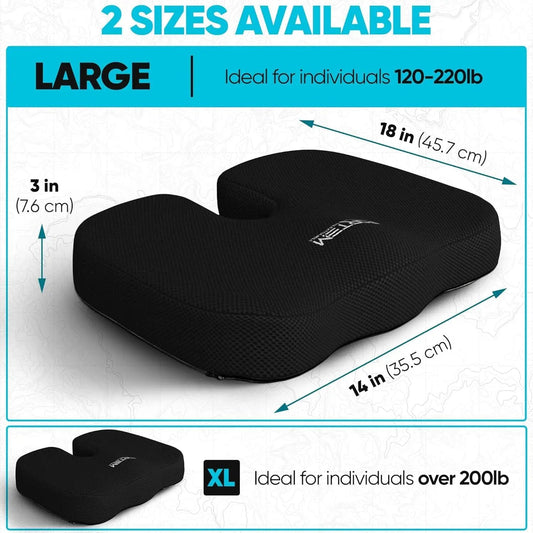 Office Chair Cushion and Back Support for Office Chair, Lumbar Support Pillow, Memory Foam, Non Slip Sitting and Back Rest for Gaming, Car Seat Cushion, Chair Pad