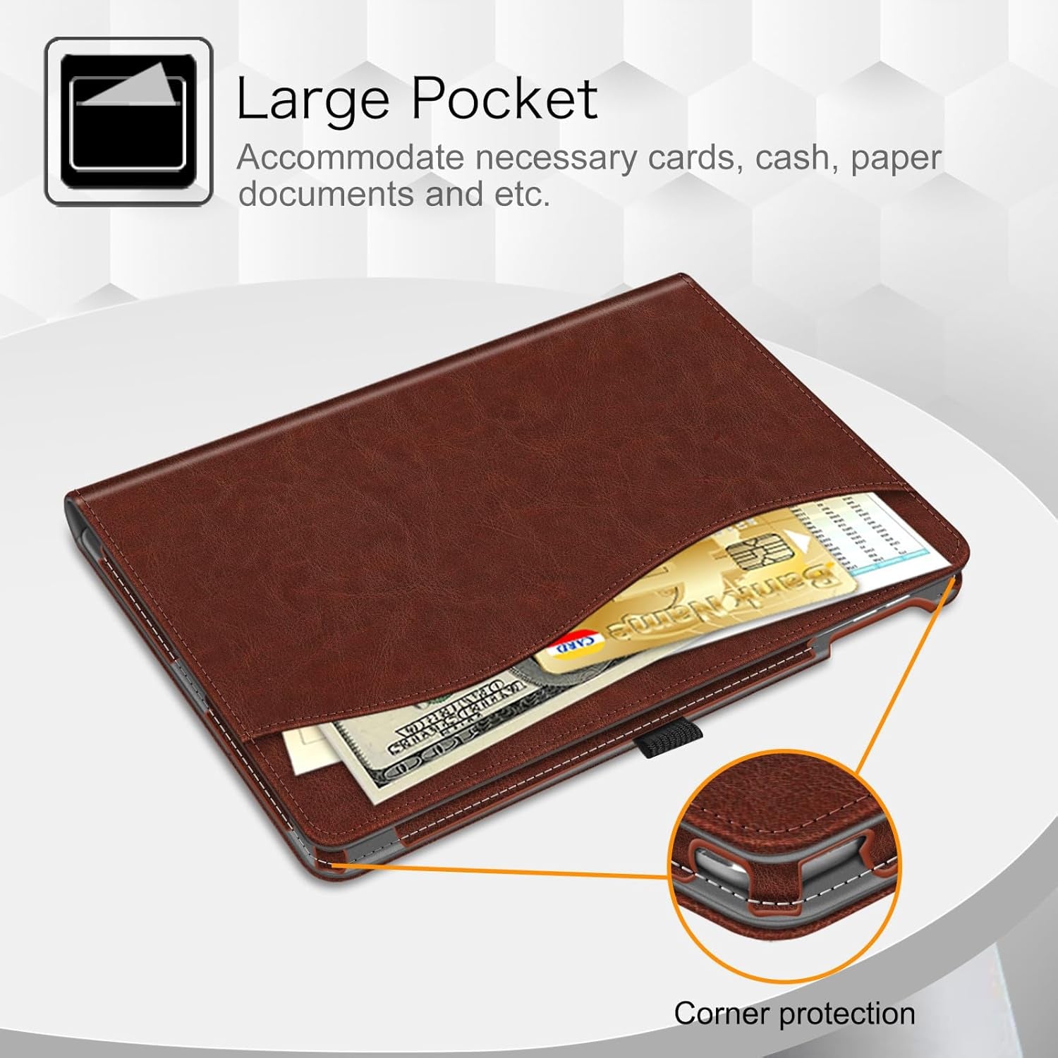 Case for Ipad 6Th / 5Th Generation (2018 2017 Model, 9.7 Inch), Ipad Air 2 / Air 1 (9.7 Inch) - [Corner Protection] Multi-Angle Viewing Stand Cover with Pocket, Vintage Brown