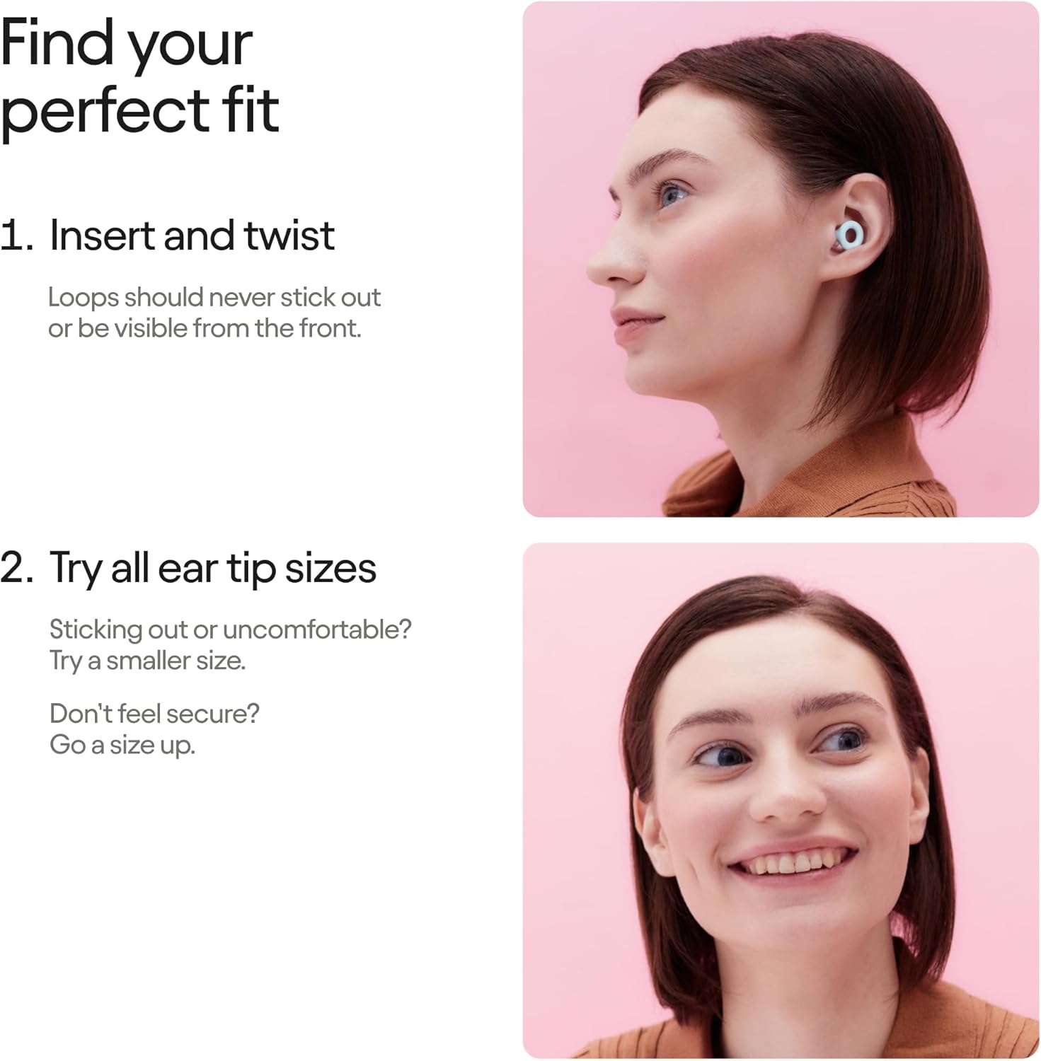 Quiet 2 Ear Plugs – Ultra-Comfy Reusable Noise-Reducing Earplugs for Sleep, Deep Focus, Travel, Noise Sensitivity | Flexible Hearing Protection | Customizable Fit | 24Db (SNR) Noise Reduction
