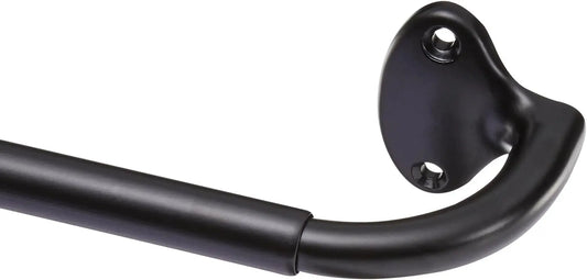 Adjustable Room Darkening Blackout Curtain Rod - 28" to 48", Black
