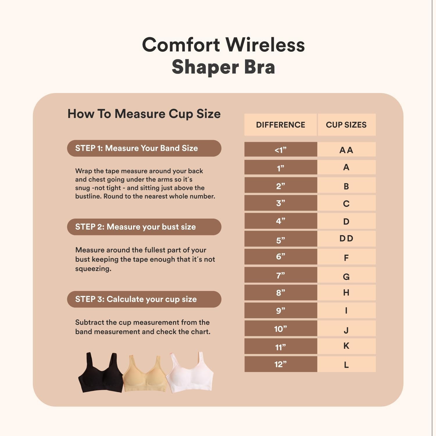 Bras for Women - Comfortable Wireless Support Bra, Seamless Full Coverage No Underwire Bra for Everyday Comfort